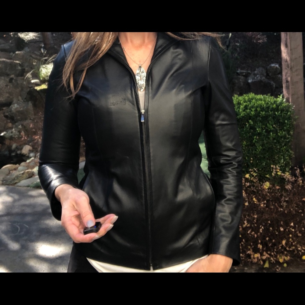 Cole Haan Black Leather Jacket Size 2